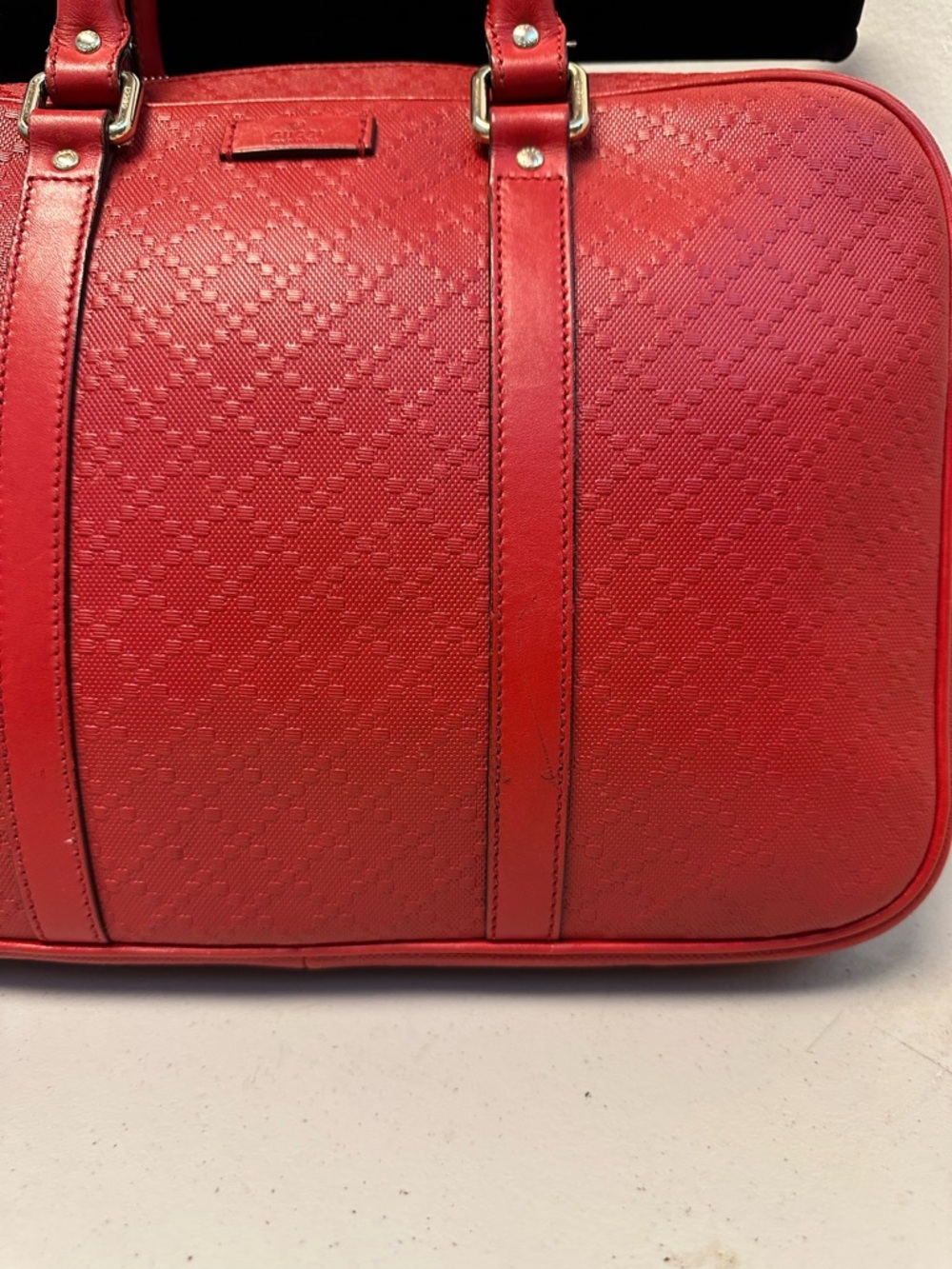Gucci Red Leather Laptop Bag - Picture 14 of 17